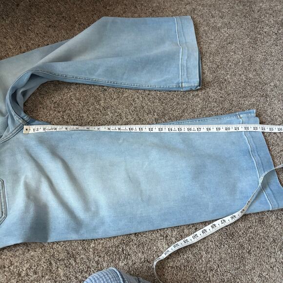 Anthropologie Maeve The Colette Crop High-Rise Wide-Leg Jeans Blue Sz 28P - Picture 11 of 11
